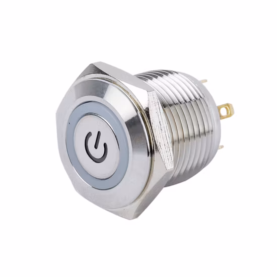 Qn16-A2 3A/250VAC 16mm 2 Screw Feet Momentary Switch Metal Push Button Switch